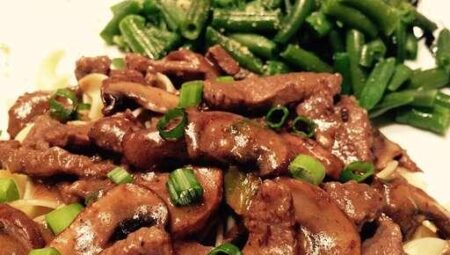 Healthier Beef Stroganoff